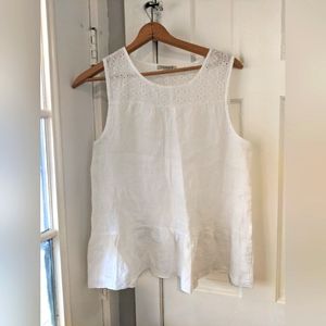 100% Linen Francesca Bettini Tank Size L